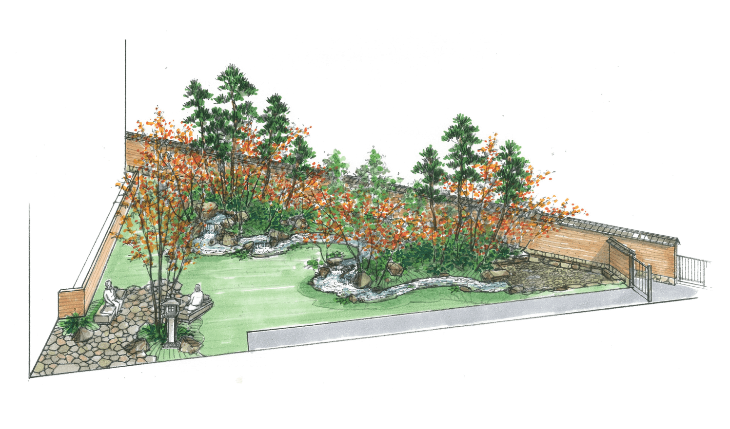 借景　嵐山縮景の庭